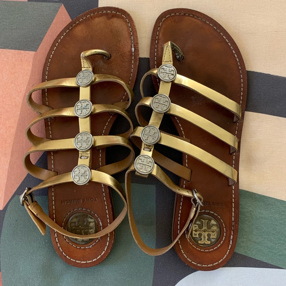 TORY BURCH Gladiator Sandals Size 7.5